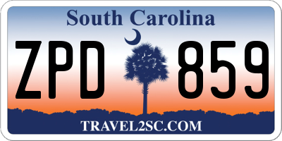 SC license plate ZPD859