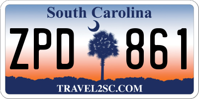 SC license plate ZPD861