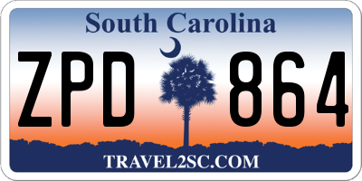 SC license plate ZPD864