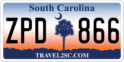 SC license plate ZPD866