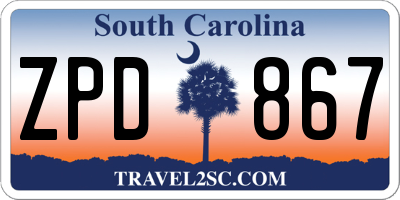 SC license plate ZPD867