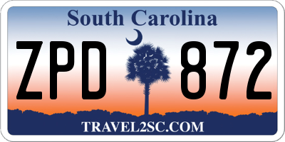 SC license plate ZPD872