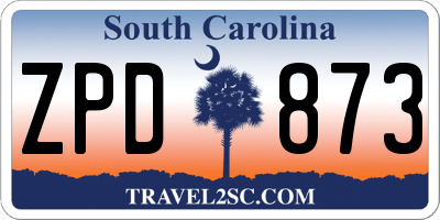 SC license plate ZPD873