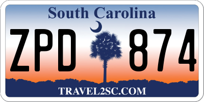 SC license plate ZPD874