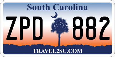 SC license plate ZPD882