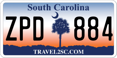 SC license plate ZPD884