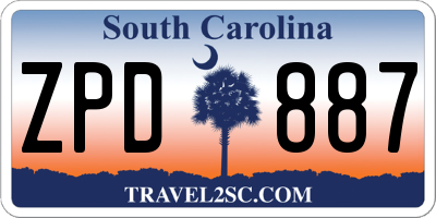SC license plate ZPD887