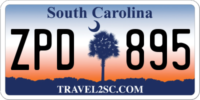 SC license plate ZPD895