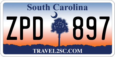 SC license plate ZPD897