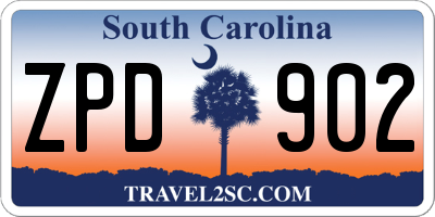 SC license plate ZPD902