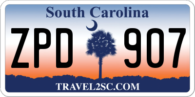 SC license plate ZPD907