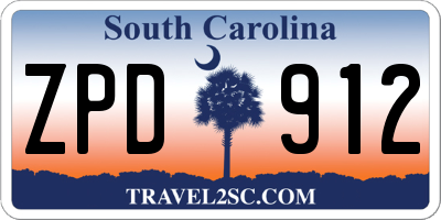 SC license plate ZPD912
