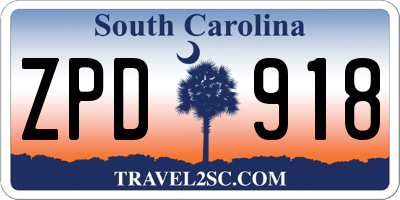 SC license plate ZPD918