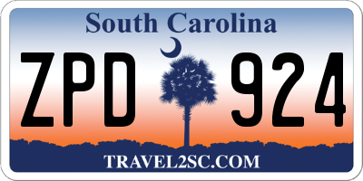 SC license plate ZPD924
