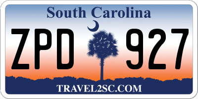 SC license plate ZPD927