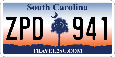 SC license plate ZPD941
