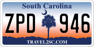 SC license plate ZPD946