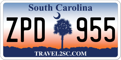 SC license plate ZPD955