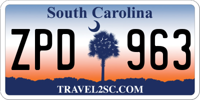 SC license plate ZPD963