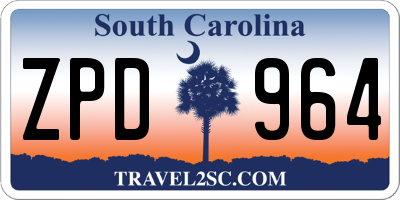 SC license plate ZPD964