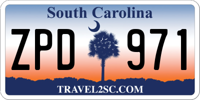 SC license plate ZPD971