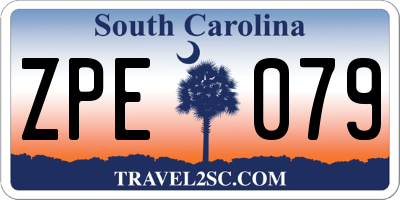 SC license plate ZPE079