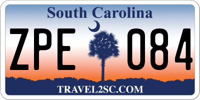 SC license plate ZPE084