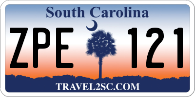 SC license plate ZPE121