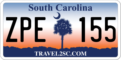 SC license plate ZPE155