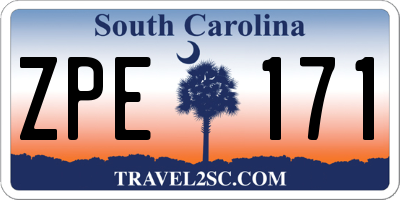 SC license plate ZPE171
