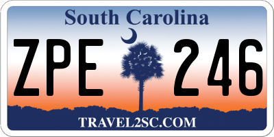 SC license plate ZPE246