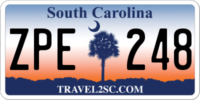 SC license plate ZPE248