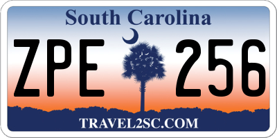 SC license plate ZPE256