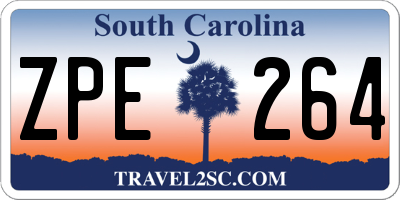 SC license plate ZPE264