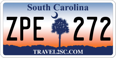 SC license plate ZPE272