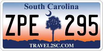 SC license plate ZPE295