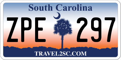 SC license plate ZPE297