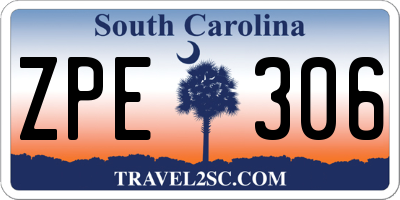 SC license plate ZPE306