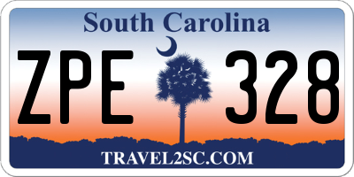 SC license plate ZPE328