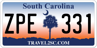 SC license plate ZPE331