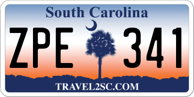SC license plate ZPE341