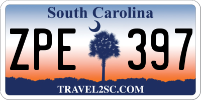SC license plate ZPE397