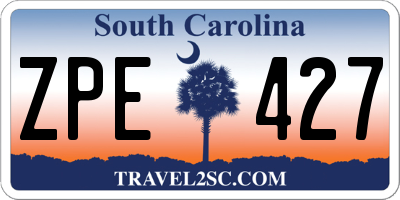 SC license plate ZPE427