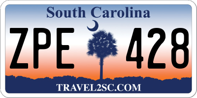 SC license plate ZPE428