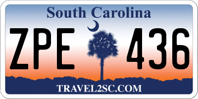 SC license plate ZPE436