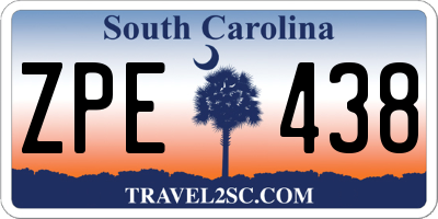 SC license plate ZPE438