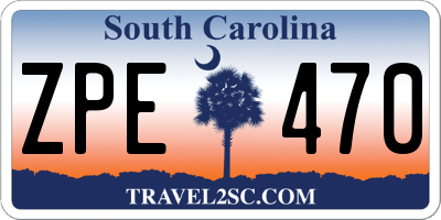 SC license plate ZPE470