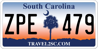 SC license plate ZPE479