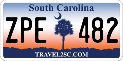 SC license plate ZPE482