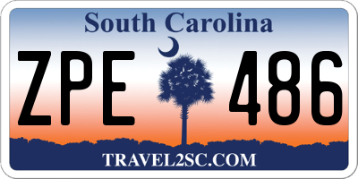 SC license plate ZPE486